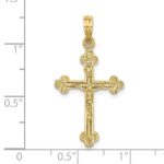10K Narrow Budded Crucifix Charm - Image 3