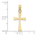 10K Polished Cross Charm - Image 3