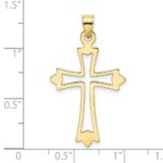 10K Polished and Cut-Out Cross Charm - Image 3