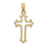 10K Cut-Out Cross Charm - Image 4