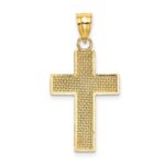 10K D/C Block Cross Charm - Image 4