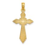 10K w/ Pointed Ends Fancy Cross Charm