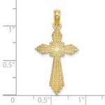 10K w/ Pointed Ends Fancy Cross Charm - Image 3