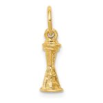10k Solid Polished 3-D Space Needle Charm