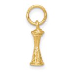 10k Solid Polished 3-D Space Needle Charm - Image 2