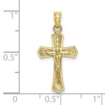 10K Crucifix W/ Beveled Edges Charm - Image 3