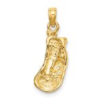 10K 2-D Polished / Textured Single Boxing Glove Charm - Image 4
