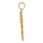 10K Polished Running Football Player Charm - Image 2