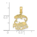 10K PISCES Zodiac Charm - Image 3
