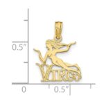 10K VIRGO Zodiac Charm - Image 3