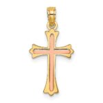 10K Two-Tone Cross Charm