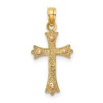 10K Two-Tone Cross Charm - Image 4