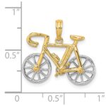 10k w/Rhodium 3-D Ten Speed Bicycle Charm - Image 3