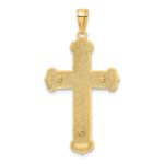 10K Two-tone Engraved Crucifix Charm - Image 4