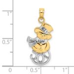 10K w/Rhodium Snowman & Joy Pendant - Image 3
