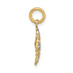 10K w/Rhodium and  D/C Filigree Medallion Charm - Image 2