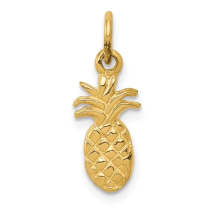10k Polished Pineapple Charm