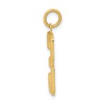 10k Large Polished Number 3 Charm - Image 2