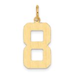 10k Large Polished Number 8 Charm - Image 3