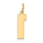 10k Medium Satin Number 1 Charm - Image 4