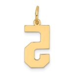 10k Medium Satin Number 5 Charm - Image 4