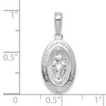 10k White Gold Miraculous Medal Pendant - Image 2