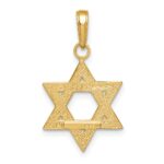 10K Solid Satin Star of David Charm - Image 3