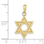 10K Solid Satin Star of David Charm - Image 4