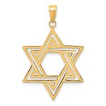 10k Solid Polished Star of David Charm