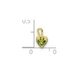 10ky August Synthetic Birthstone Heart Charm - Image 4