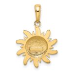 10k Diamond-Cut Small Sun Charm - Image 4