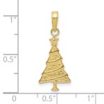 10K Polished Christmas Tree Pendant - Image 4