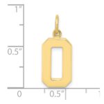 10k Medium Polished Number 0 Charm - Image 3