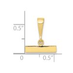 10ky Casted Medium Polished Top Charm - Image 3