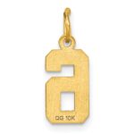 10ky Casted Small Diamond-cut Number 6 Charm - Image 4