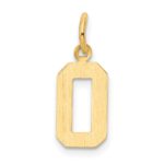 10k Small Polished Number 0 Charm - Image 4