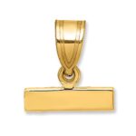 10ky Casted Small Polished Top Charm