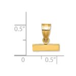 10ky Casted Small Polished Top Charm - Image 3