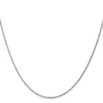 10k White Gold 1.15mm D/C Machine Made Rope Chain - Image 2