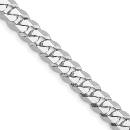10k WG 5.75mm Flat Beveled Curb Chain