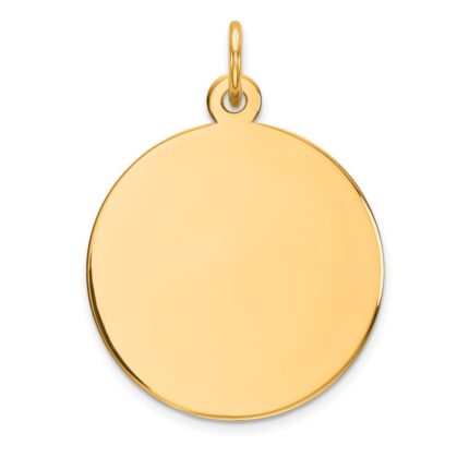 10K Plain .013 Gauge 19x19mm Circular Engravable Disc Charm