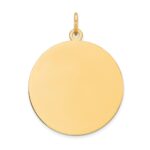 10K Plain .018 Gauge 24x24mm Circular Engravable Disc Charm