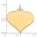 10k Plain .013 Gauge 24.8x19mm Engraveable Heart Disc Charm - Image 2
