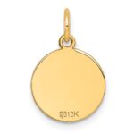 10K Plain .013 Gauge 12.2x12.2mm Circular Engravable Disc Charm - Image 2