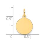 10K Plain .018 Gauge 12.2x12.2mm Circular Engravable Disc Charm - Image 4