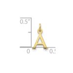10KY Cutout Letter A Initial Charm - Image 2