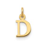 10KY Cutout Letter D Initial Charm
