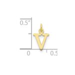 10ky Cutout Letter V Initial Charm - Image 2