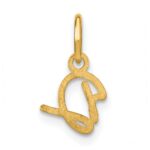 10KY Upper case Letter D Initial Charm - Image 4