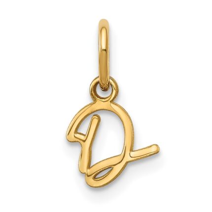 10KY Upper case Letter D Initial Charm